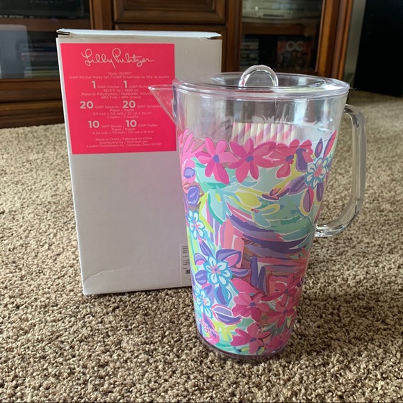 NEW Lilly Pulitzer Pitcher Party Set - Picture 3 of 11